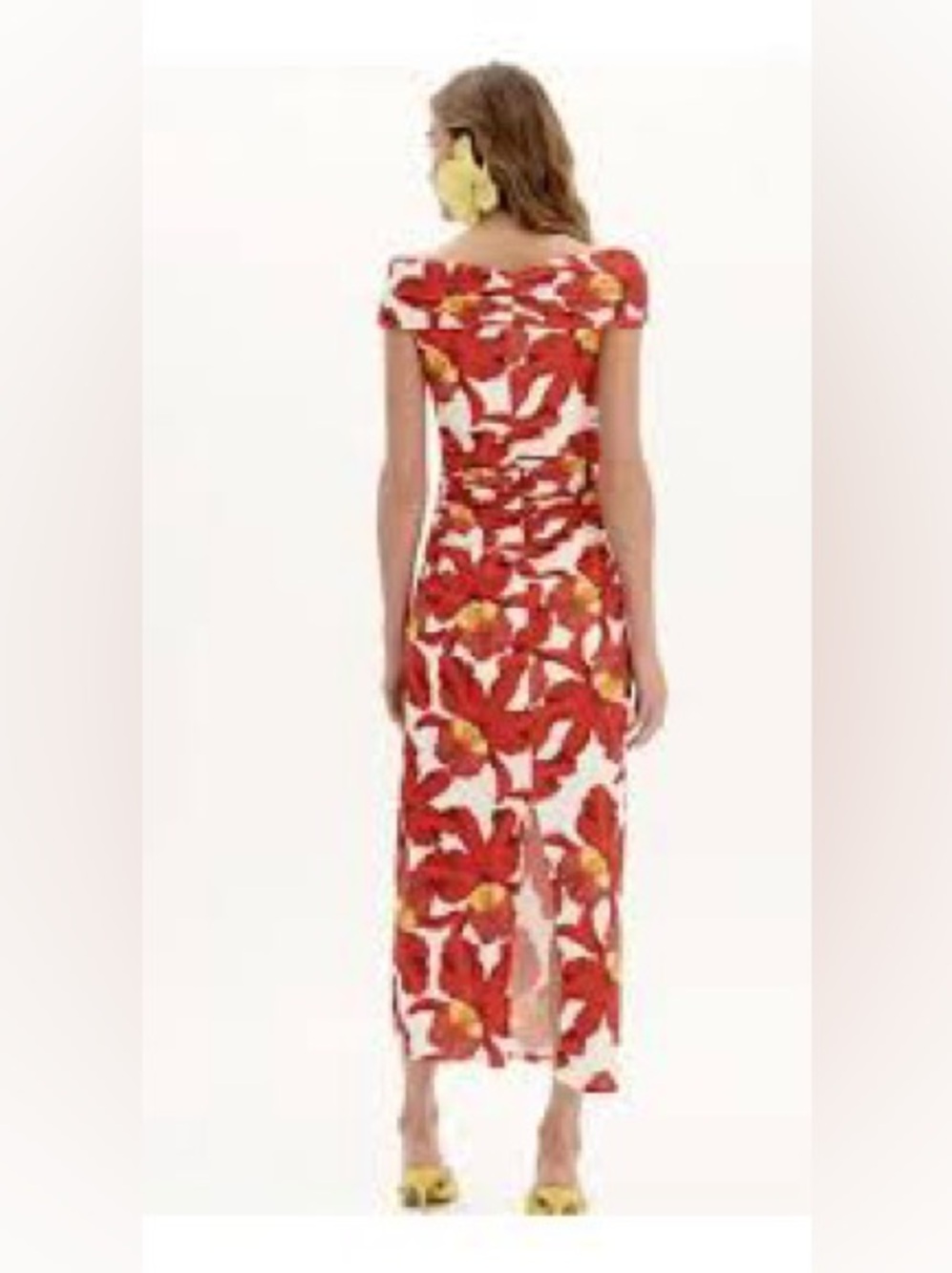 Lanca Perfume Red Orchid Floral Maxi Dress size S - Picture 3 of 9
